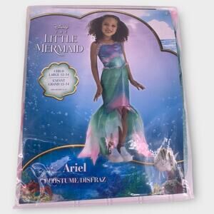 Disney Ariel The Little Mermaid Child Costume Dress Kids Large 12-14 Halloween